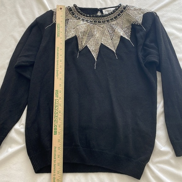Vintage Beaded Sweater. 1989 IB Diffusion.Silk, Angora.Women's Size Medium - Picture 9 of 12